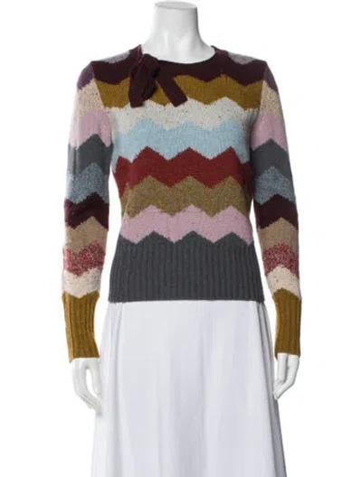Pre-owned Marc Jacobs Cashmere Printed Sweater In Purple