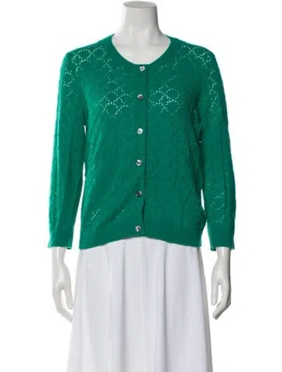 Pre-owned Marc Jacobs Cashmere Scoop Neck Sweater In Green