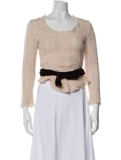 Pre-owned Marc Jacobs Cashmere Scoop Neck Sweater In Neutral
