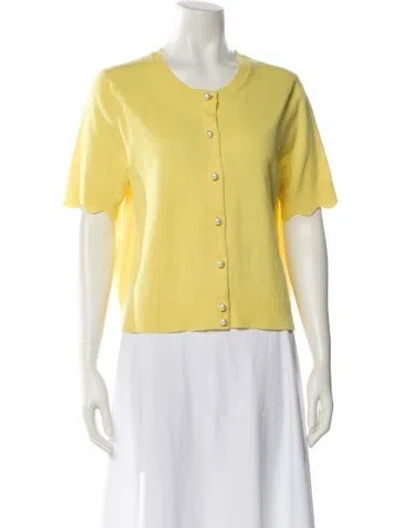 Pre-owned Marc Jacobs Cashmere Scoop Neck Sweater In Yellow