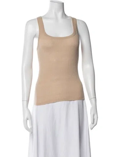 Pre-owned Marc Jacobs Cashmere Scoop Neck Top In Neutrals