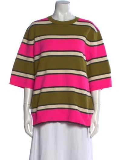 Pre-owned Marc Jacobs Cashmere Striped Sweater In Pink