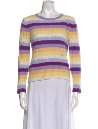 Pre-owned Marc Jacobs Cashmere Striped Sweater In Purple
