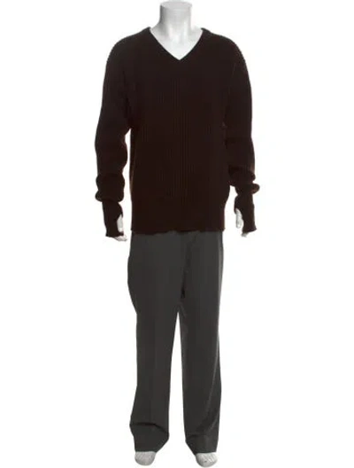 Pre-owned Marc Jacobs Cashmere V-neck Pullover In Brown