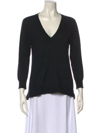 Pre-owned Marc Jacobs Cashmere V-neck Sweater In Black