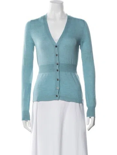 Pre-owned Marc Jacobs Cashmere V-neck Sweater In Blue