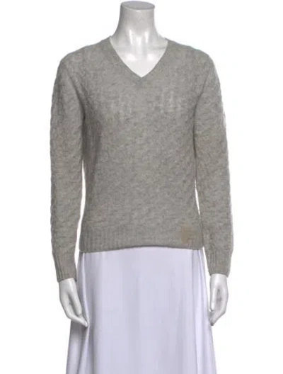 Pre-owned Marc Jacobs Cashmere V-neck Sweater In Gray