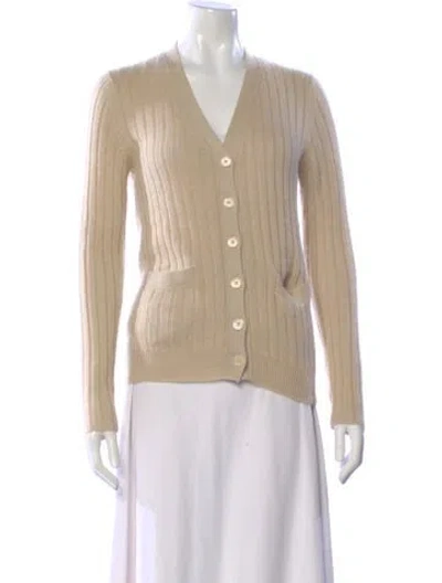 Pre-owned Marc Jacobs Cashmere V-neck Sweater In Neutral