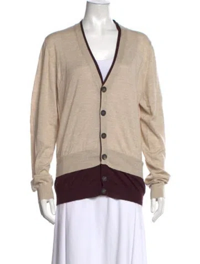 Pre-owned Marc Jacobs Cashmere V-neck Sweater In Neutrals