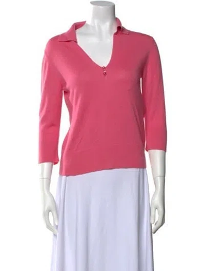 Pre-owned Marc Jacobs Cashmere V-neck Sweater In Pink