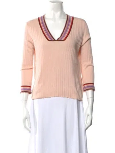 Pre-owned Marc Jacobs Cashmere V-neck Sweater In Pink