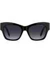 Marc Jacobs 54mm Gradient Rectangular Sunglasses In Black