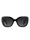 Marc Jacobs Cat-eye Logo-detail Sunglasses In Black