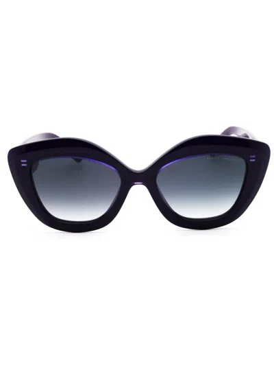 Marc Jacobs Cat Eye Mini Sunglasses For Women In Black