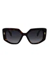 Marc Jacobs Havana Acetate Sunglasses In Brown