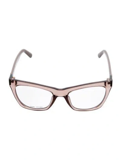 Pre-owned Marc Jacobs Cat-eye Clear Sunglasses In Brown