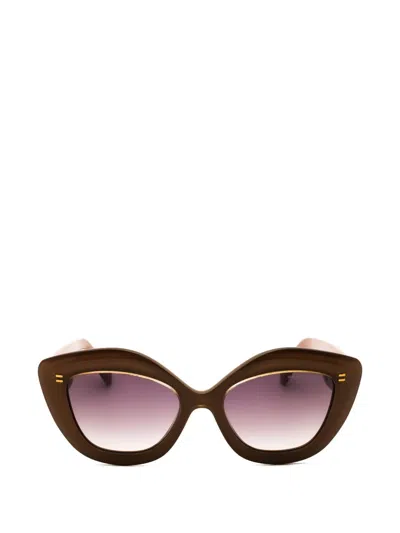 Marc Jacobs Cat-eye Frame Sunglasses In Brown