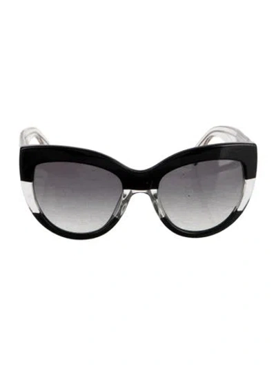 Pre-owned Marc Jacobs Cat-eye Gradient Sunglasses In Black