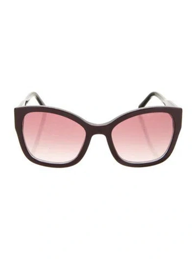 Pre-owned Marc Jacobs Cat-eye Gradient Sunglasses In Black/purple
