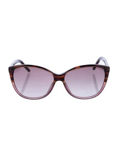 Pre-owned Marc Jacobs Cat-eye Gradient Sunglasses In Brown