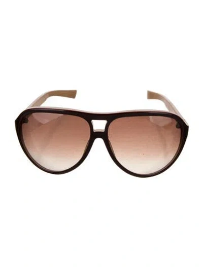 Pre-owned Marc Jacobs Cat-eye Gradient Sunglasses In Burgundy