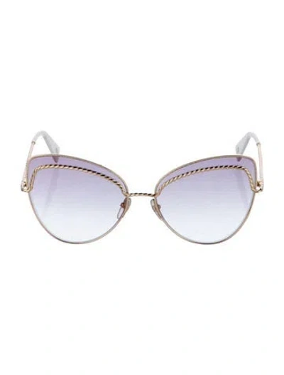 Pre-owned Marc Jacobs Cat-eye Gradient Sunglasses In Gold