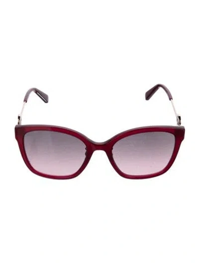 Pre-owned Marc Jacobs Cat-eye Gradient Sunglasses In Red