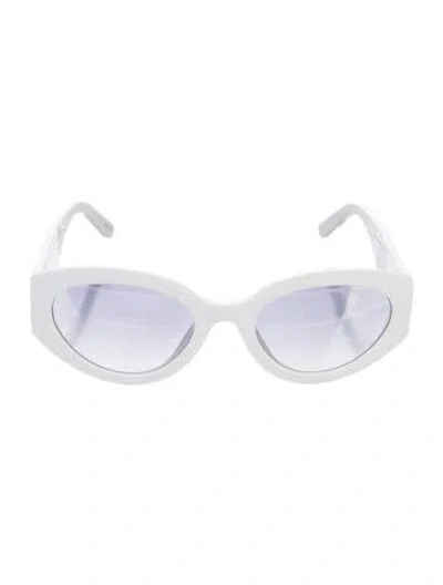 Pre-owned Marc Jacobs Cat-eye Gradient Sunglasses In White