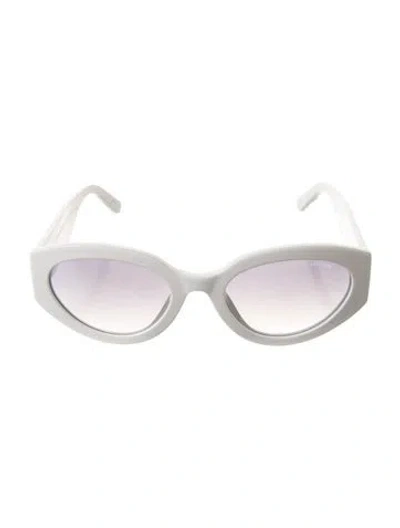 Pre-owned Marc Jacobs Cat-eye Gradient Sunglasses In White
