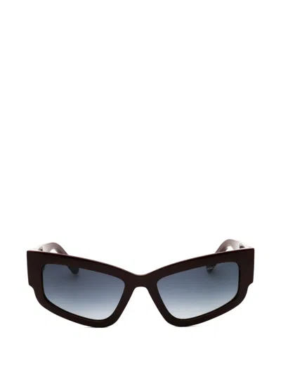 Marc Jacobs Cat-eye Logo-plaque Sunglasses In Transparent