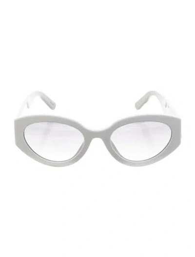 Pre-owned Marc Jacobs Cat-eye Mirrored Sunglasses In White