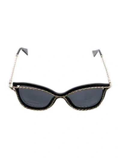 Pre-owned Marc Jacobs Cat-eye Tinted Sunglasses In Blue
