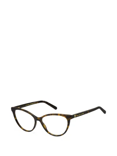 Marc Jacobs Cat-eye Tortoiseshell-effect Glasses In Brown
