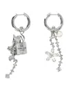 Marc Jacobs Cats Out Of The Bag Earrings In Silver