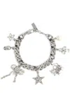 Marc Jacobs Cats Out Of The Bag Charm Chain Bracelet In Silver