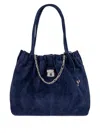 Marc Jacobs Chain-detail Suede Tote Bag In Blue