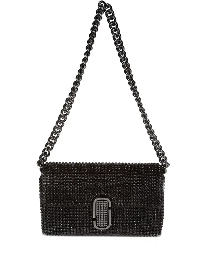 Marc Jacobs Chain Embellished Shoulder Bag In Black