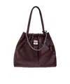 Marc Jacobs The Cristina Chain-embellished Drawstring Tote Bag In Burgundy