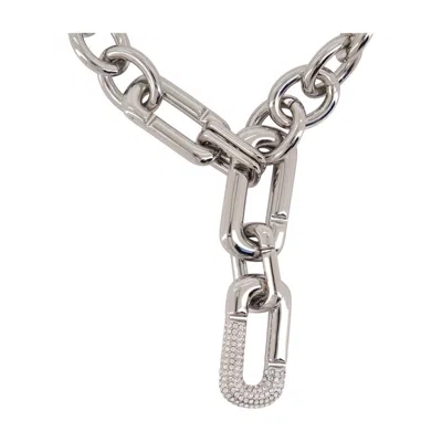 Marc Jacobs Chain Link Statement Necklace In Transparent