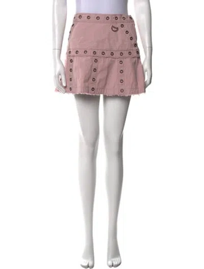 Pre-owned Marc Jacobs Chain-link Accents Mini Skirt In Pink