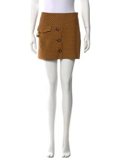 Pre-owned Marc Jacobs Chain-link Accents Mini Skirt In Yellow