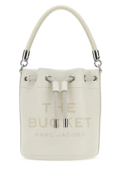 Marc Jacobs Chalk Leather The Bucket Bucket Bag In 140