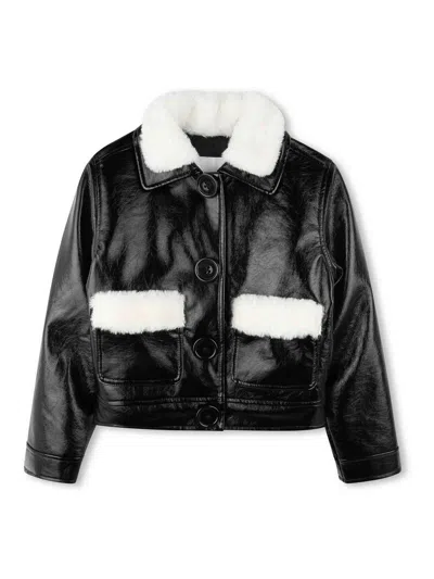Marc Jacobs Kids' Leather Jacket In Black