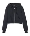 Marc Jacobs Black Charm Cropped Hoodie In Black