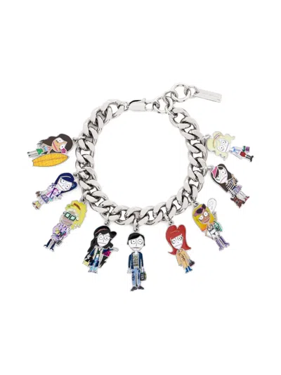 Marc Jacobs Charm Curb-chain Bracelet In Multi