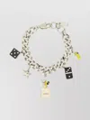 Marc Jacobs Charm Link Bracelet Silver Tone