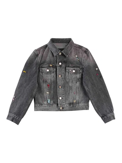 Marc Jacobs Charm Shrunken Trucker In Gray