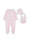 Marc Jacobs Checked-pattern Collared Babygrow Set In Pink
