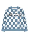 Marc Jacobs Checkerboard-print Long-sleeve Sweatshirt In Blue