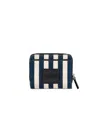 Marc Jacobs Checkered Cotton Wallet In Blue